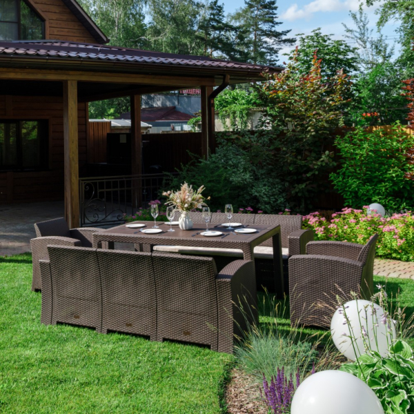 Комплект Royal Family GRAND LANA LUX DINING XL коричневый